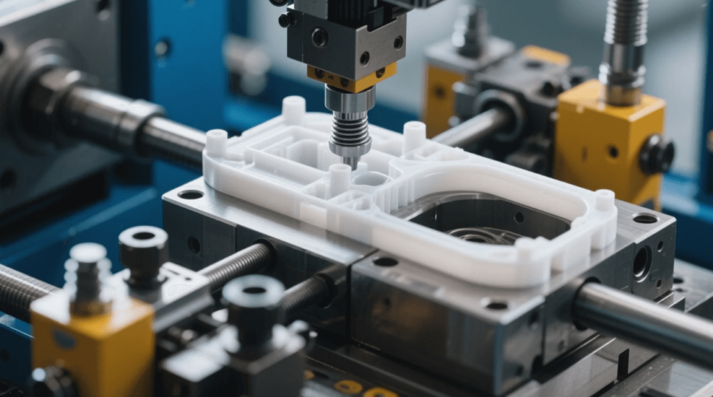 Injection molded industrial prototype in ABS with textured finish