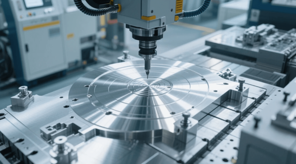 좌표 측정기로 인코넬 테스트 부품을 검사하는 기공사